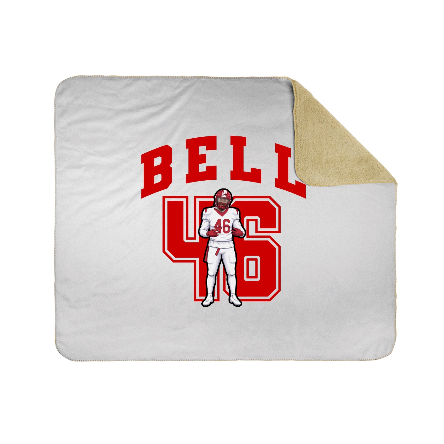 Throw Blanket — Number in White