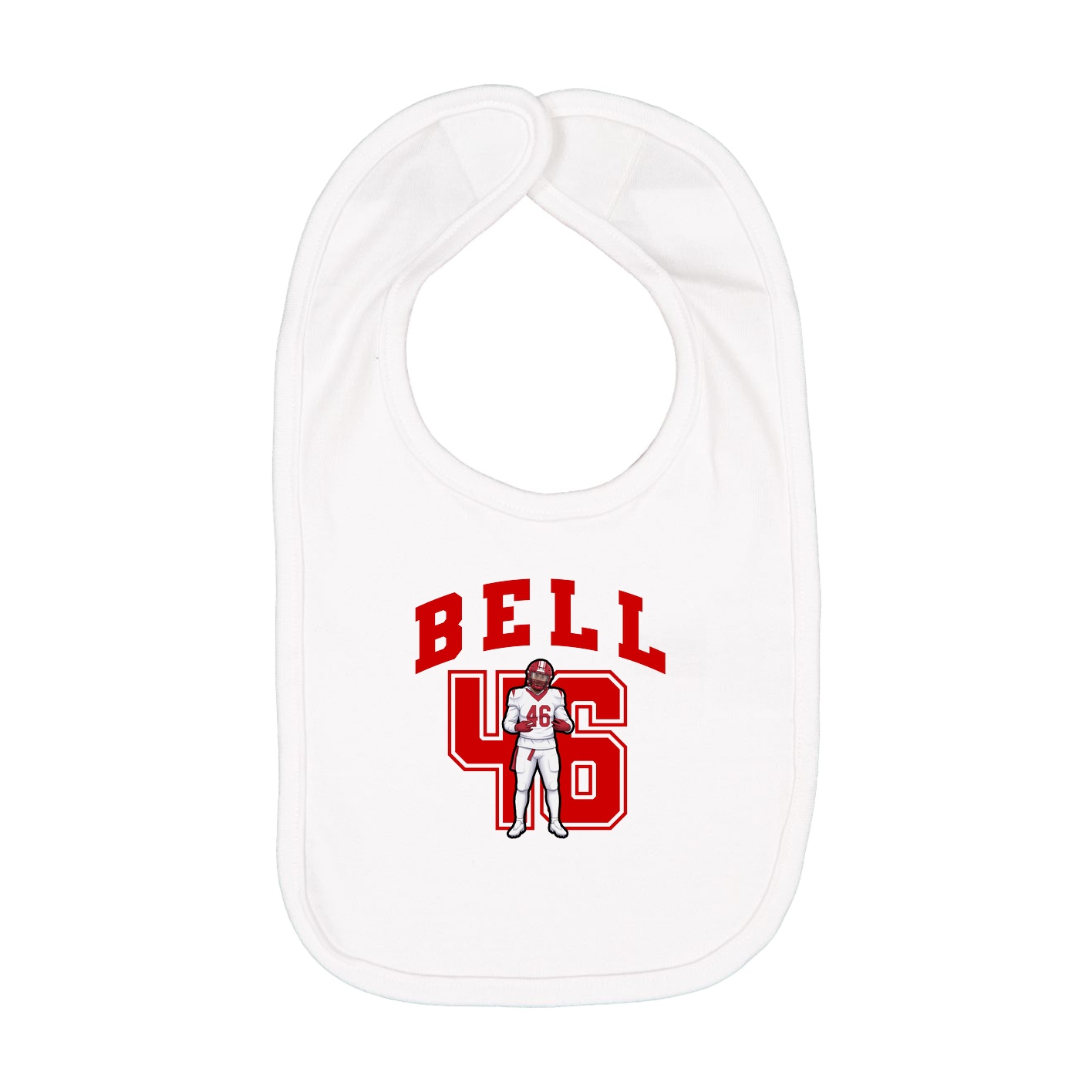 Infant Bib — Number in White