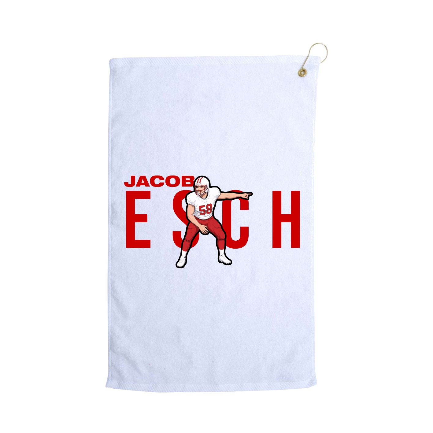Golf Towel — Player Name in White