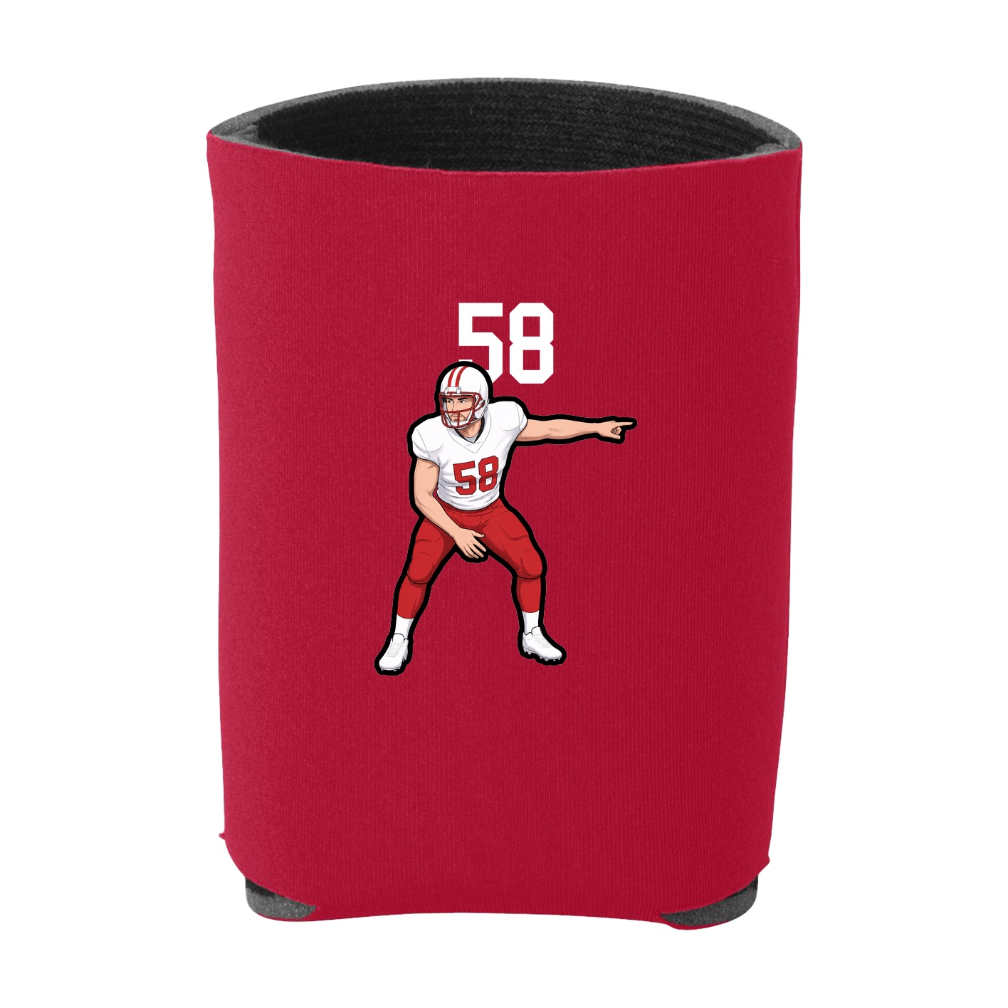 Can Holder — Number Top in Red