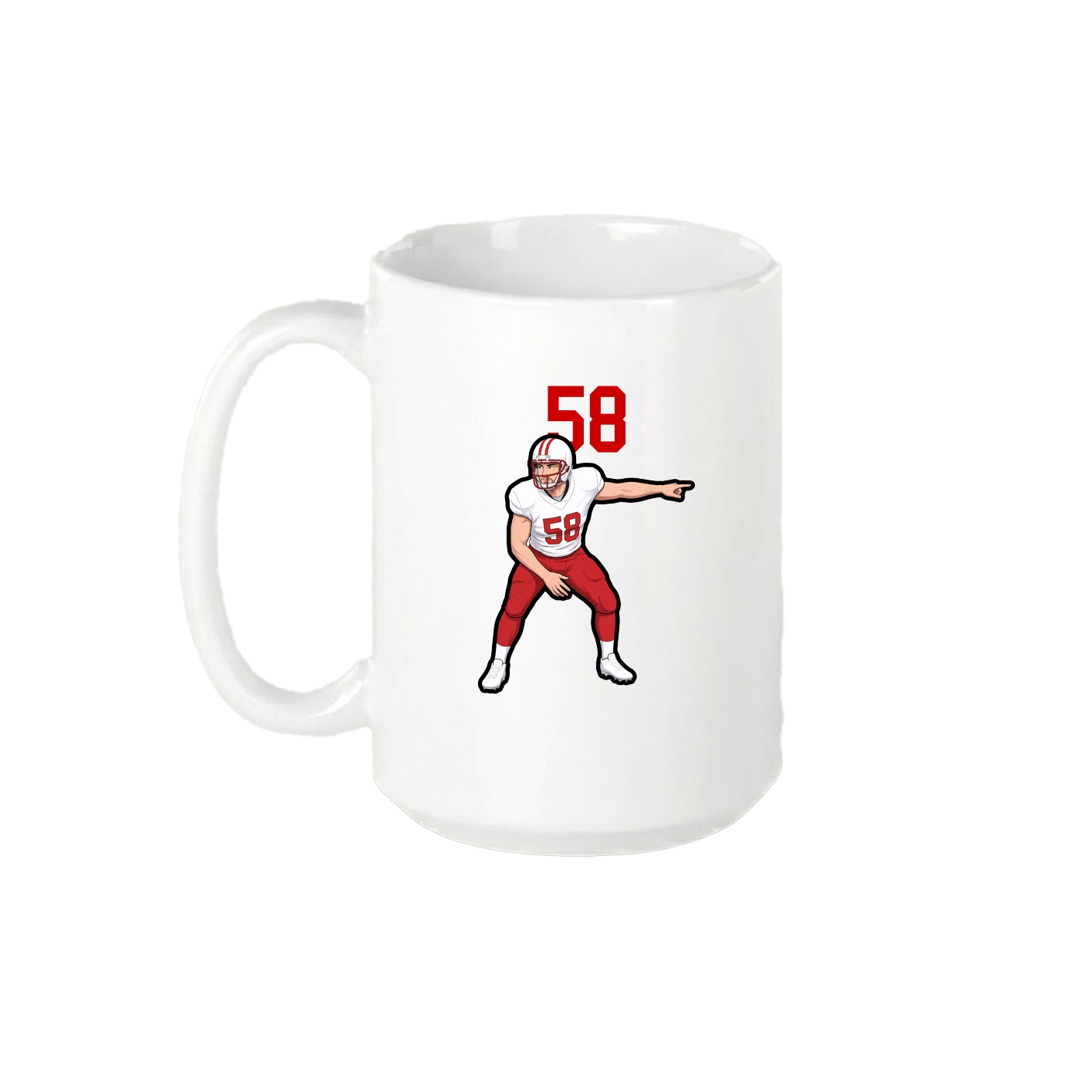 15oz Coffee Mug — Number Top in White