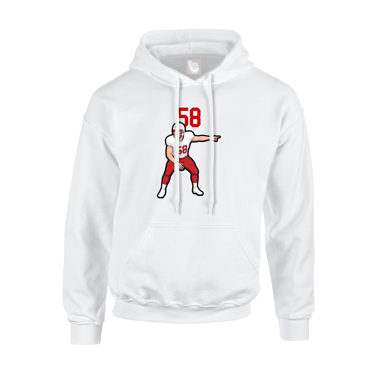 Hoodie — Number Top in White