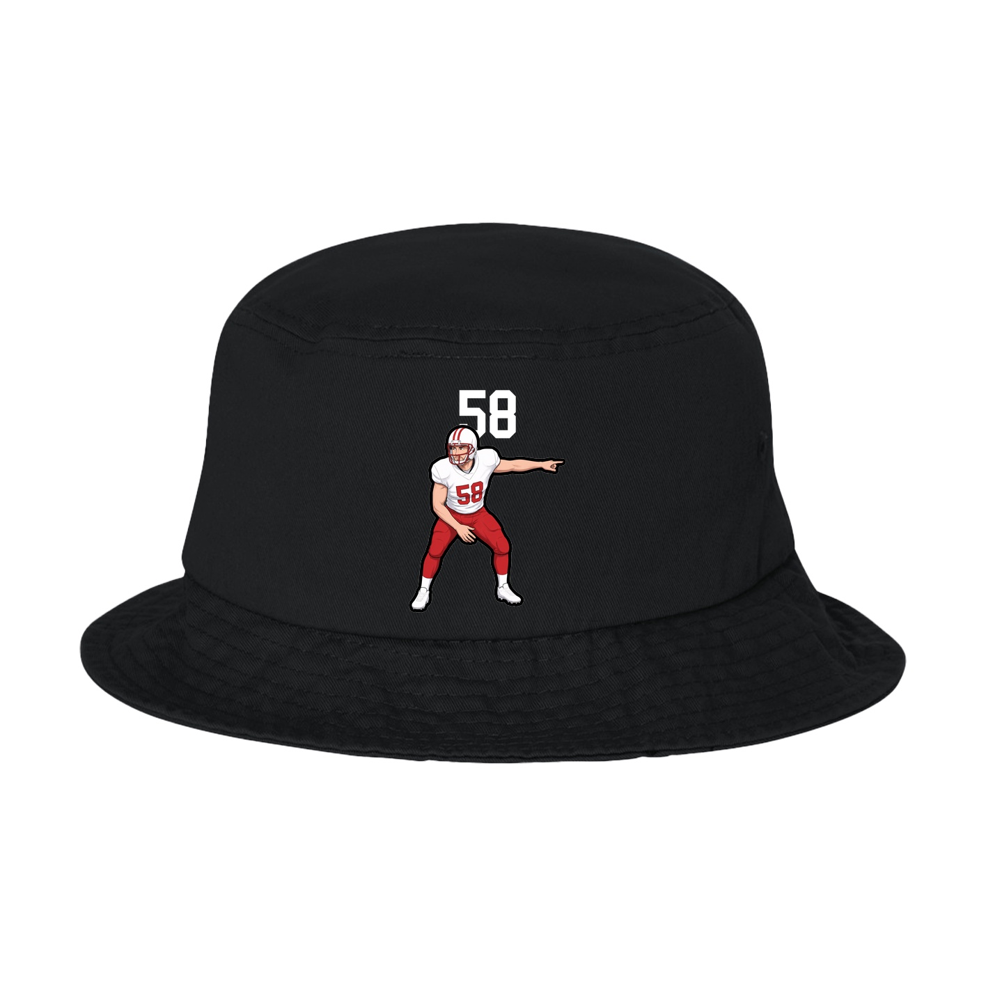Bucket Cap — Number Top in Black