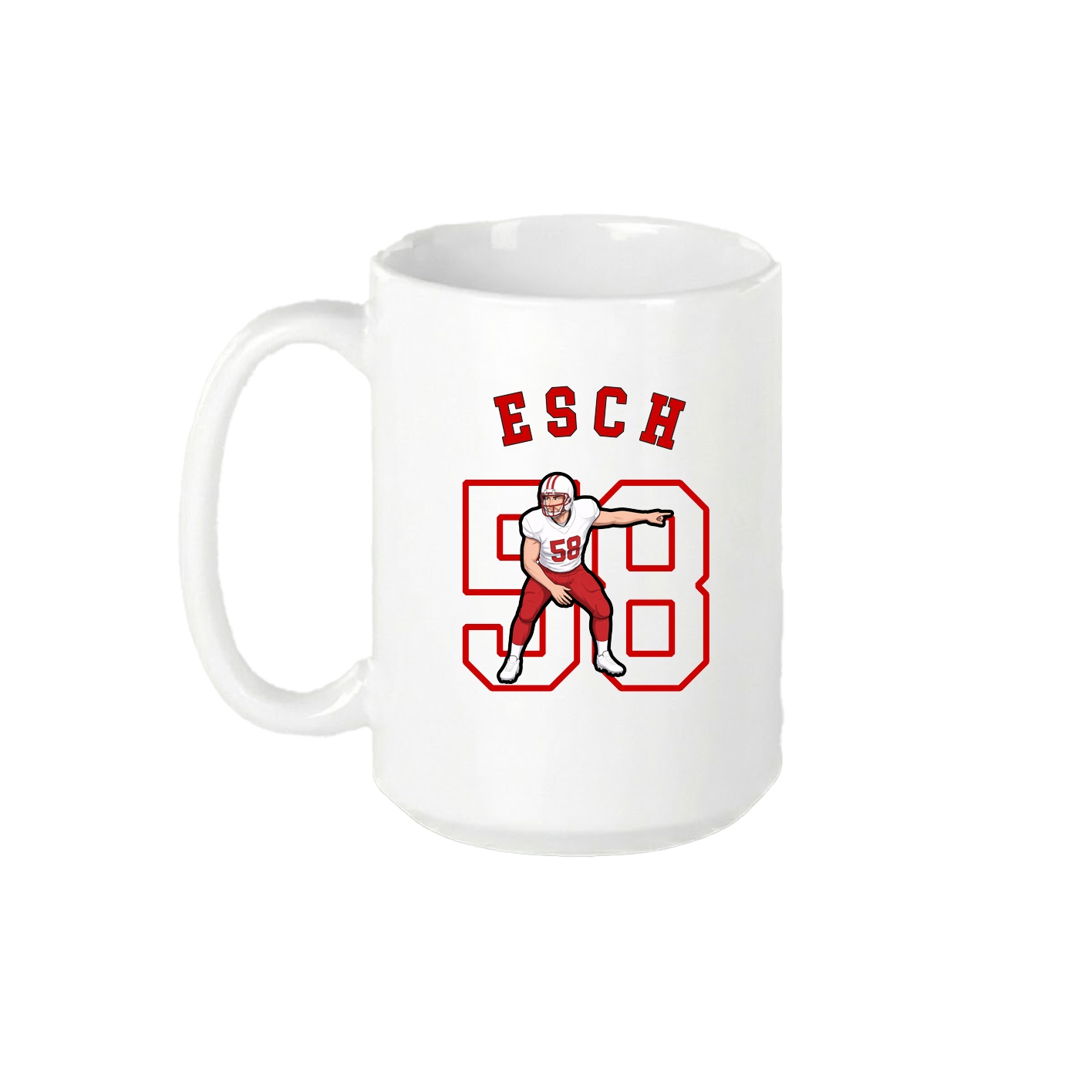 15oz Coffee Mug — Shirsey Arch in White