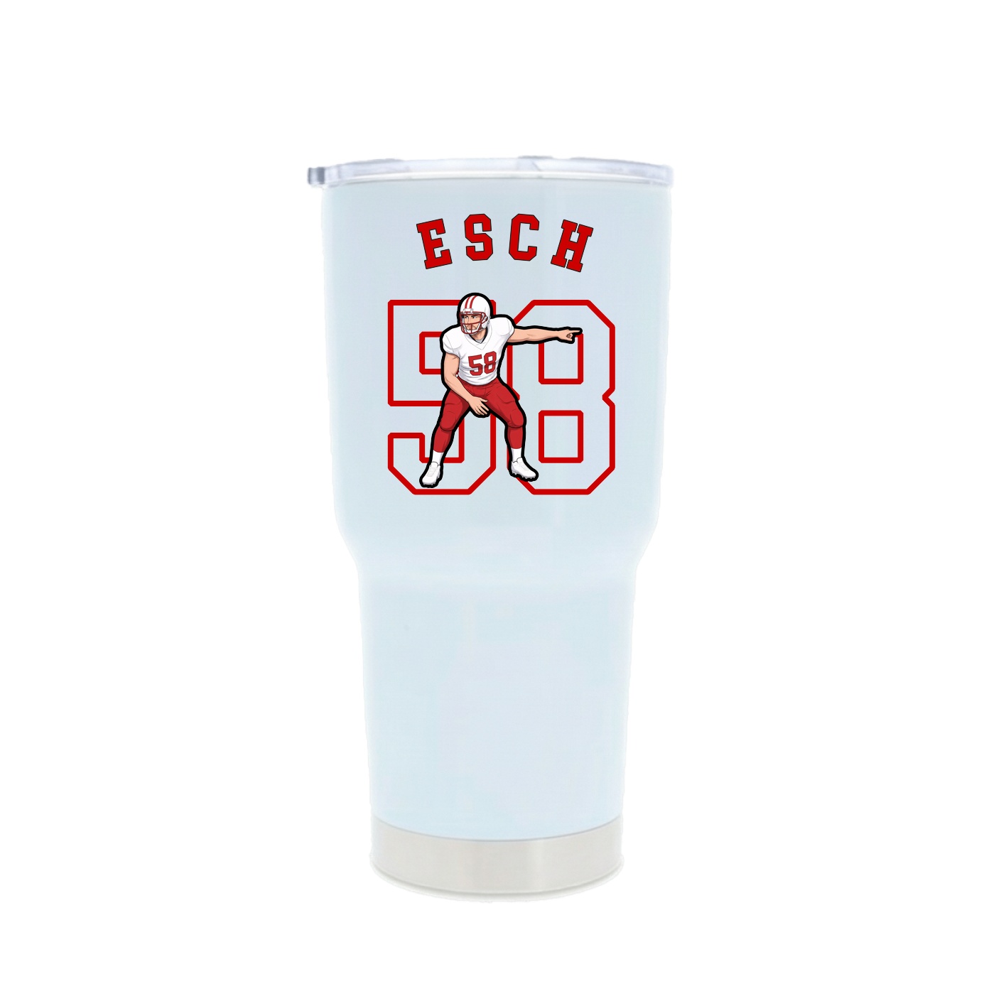 30oz Stainless Steel Tumbler — Shirsey Arch in White