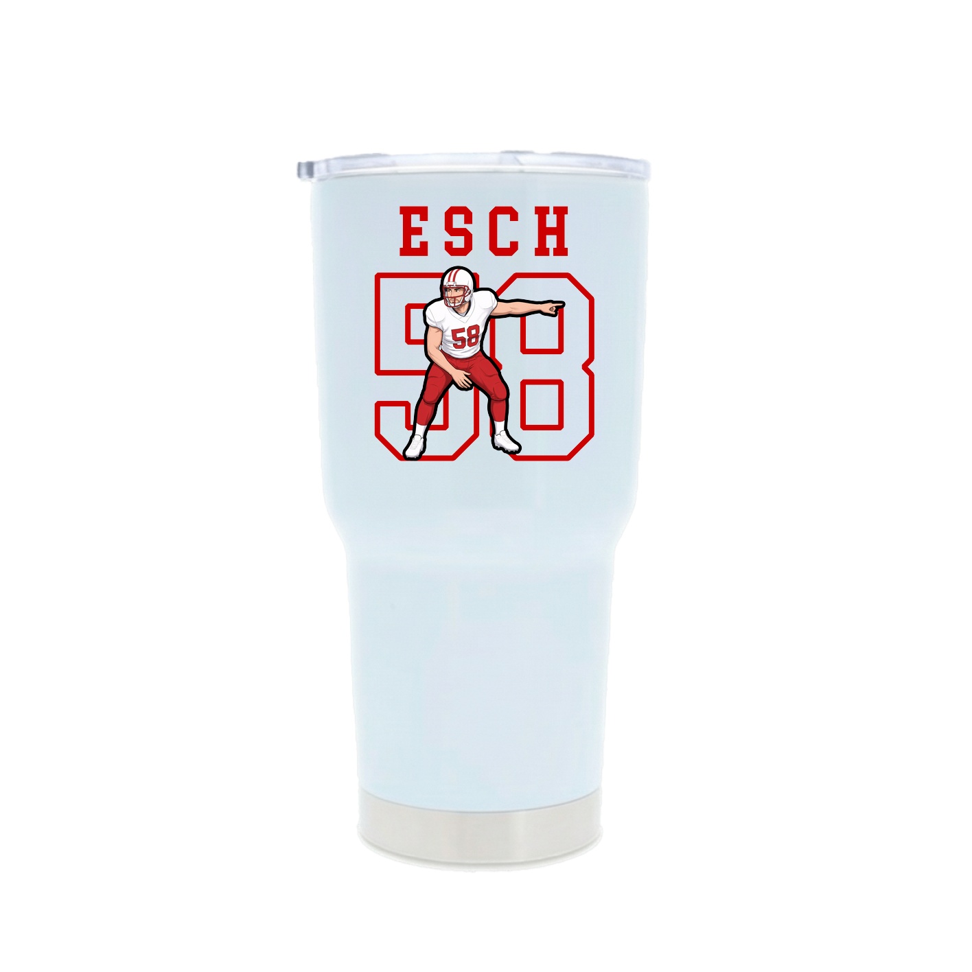 30oz Stainless Steel Tumbler — Shirsey in White