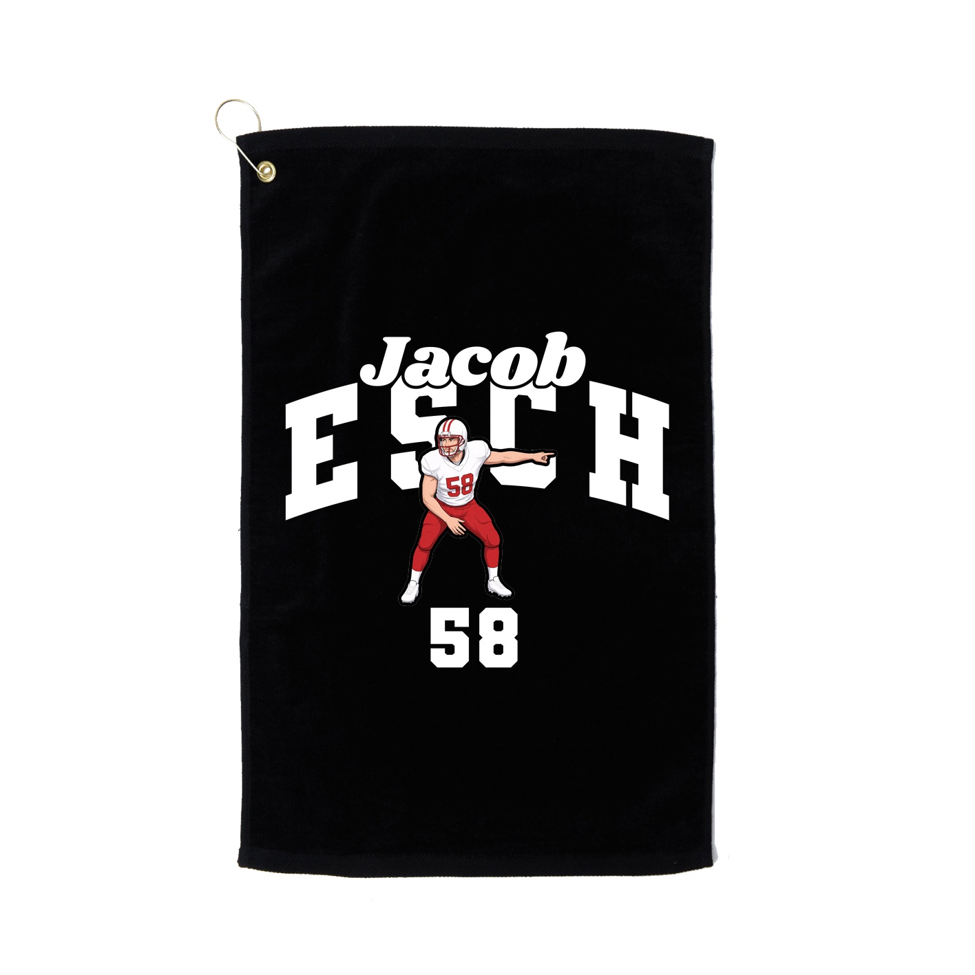 Golf Towel — Signature Arch in Black