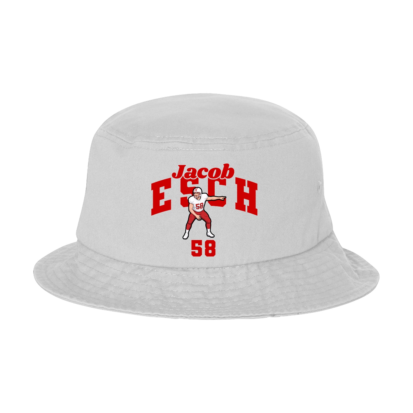 Bucket Cap — Signature Arch in White