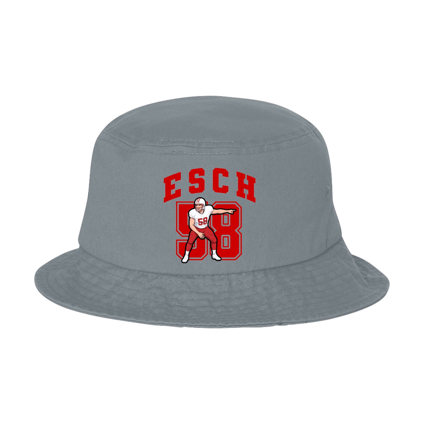 Bucket Cap — Number in Grey