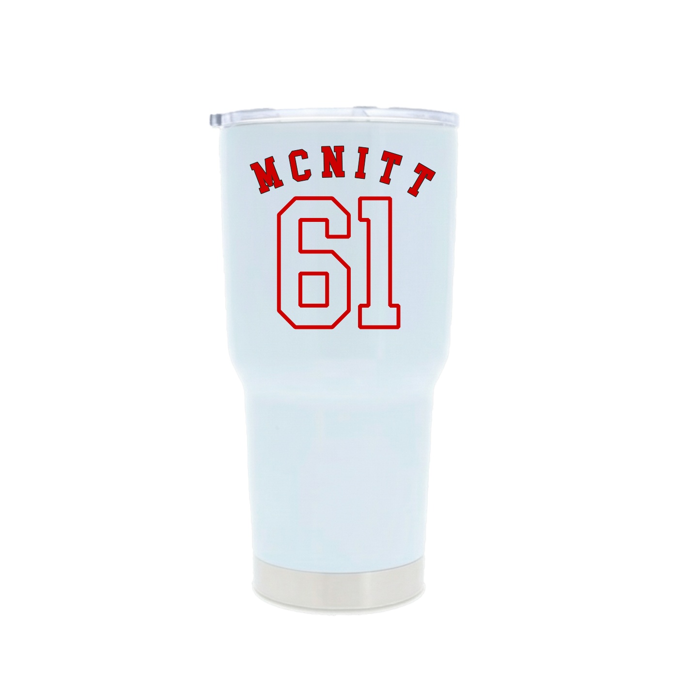 30oz Stainless Steel Tumbler — Shirsey Arch in White