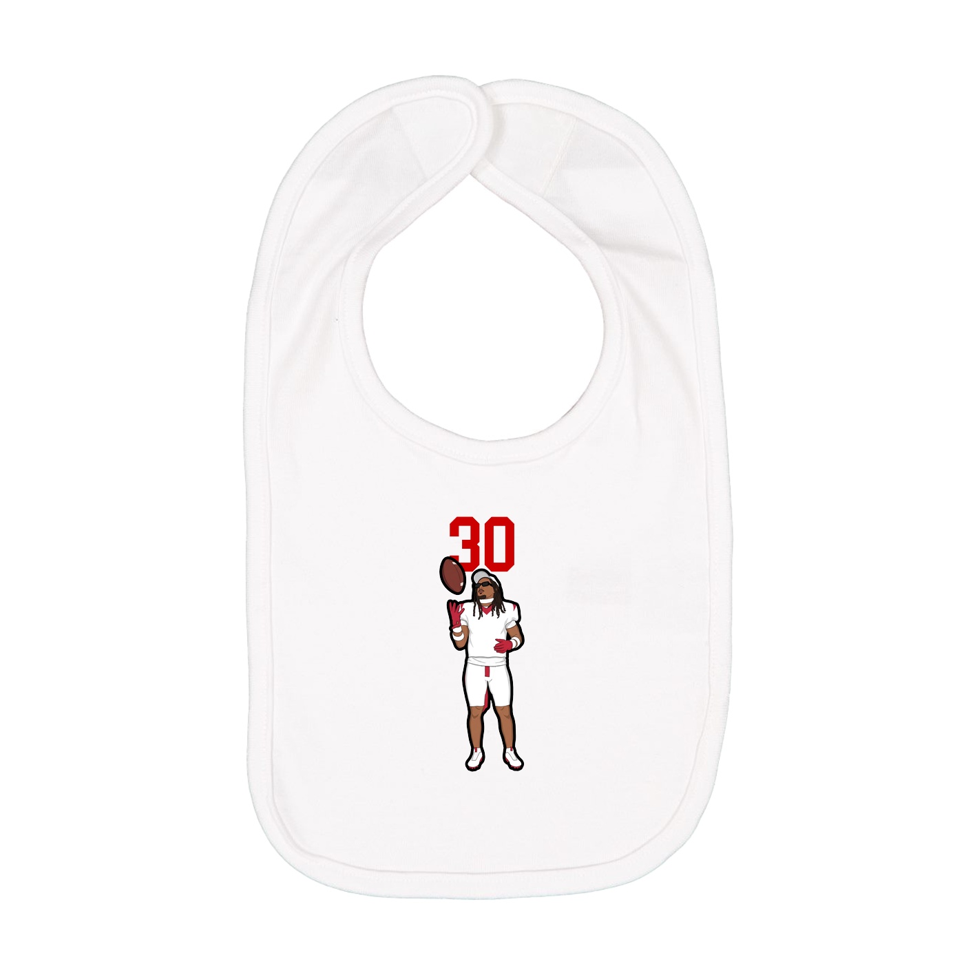 Infant Bib — Number Top in White