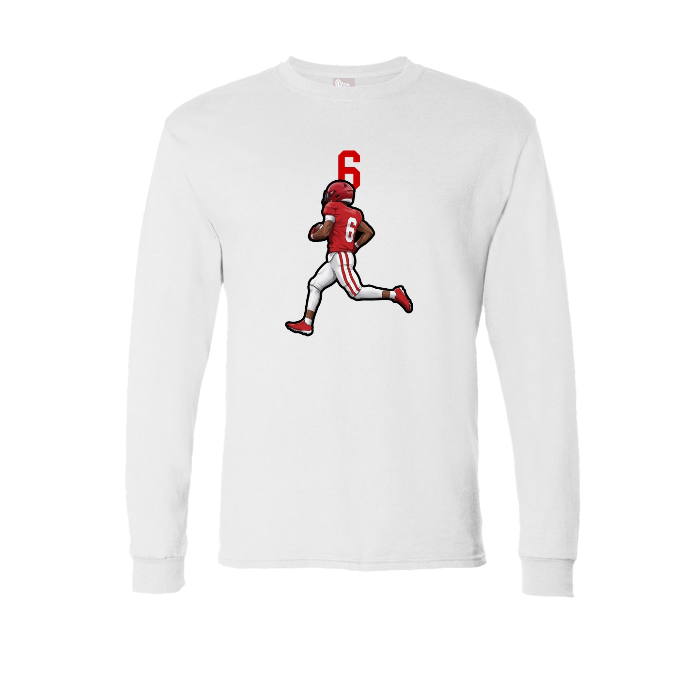 Long Sleeve Tee — Number Top in White