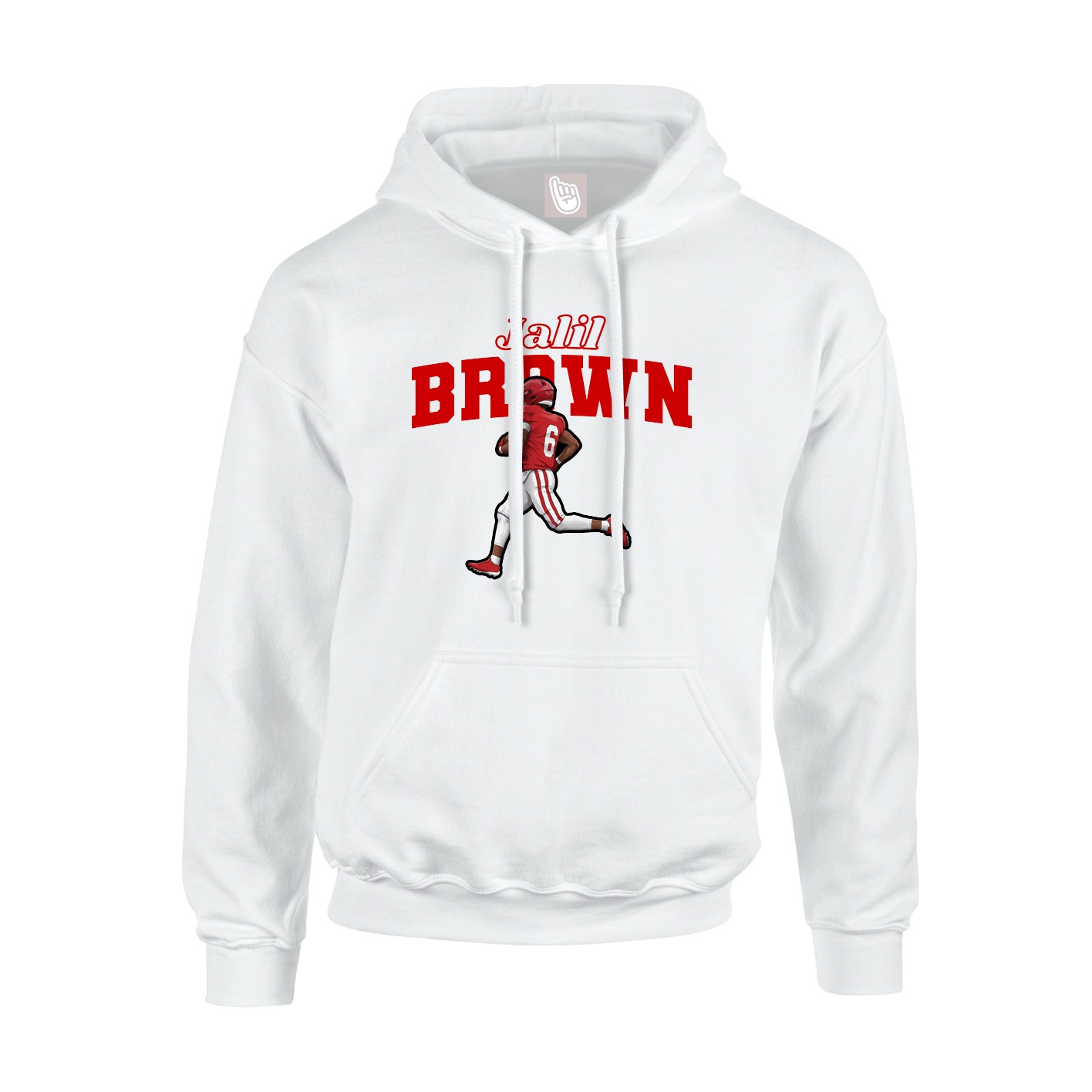 Hoodie — Name Arch in White