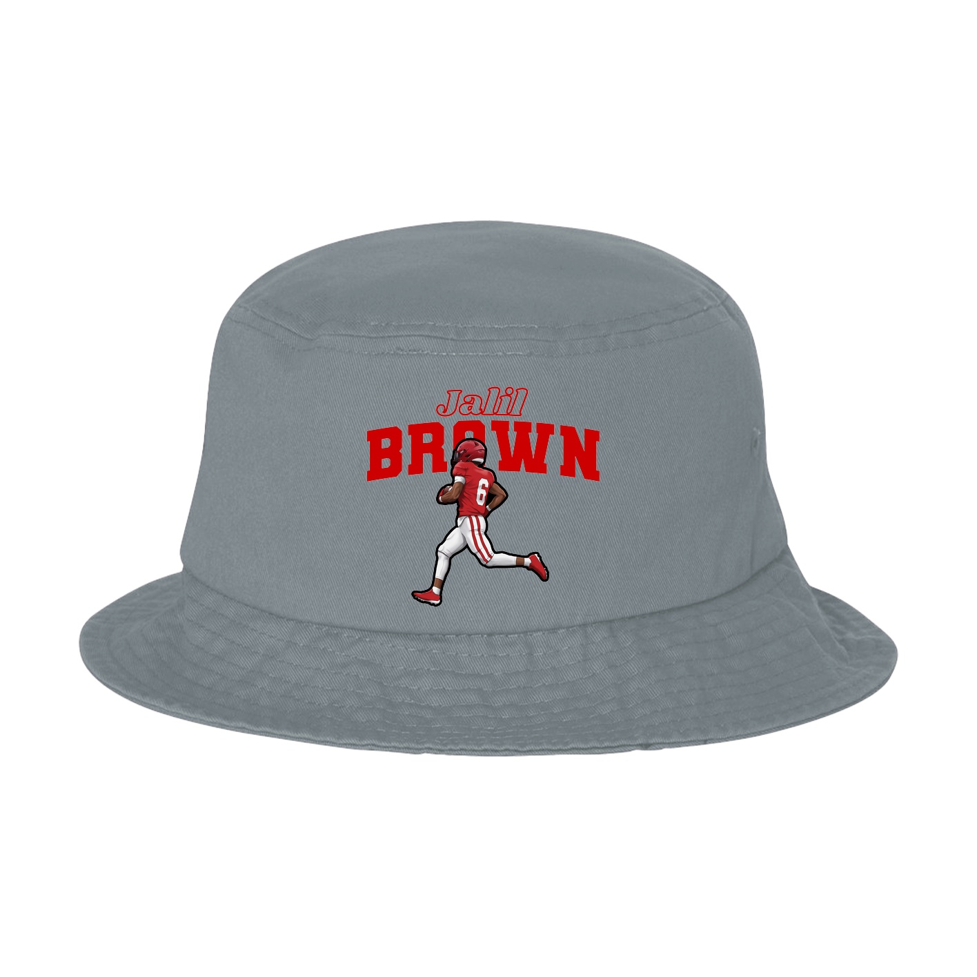 Bucket Cap — Name Arch in Grey