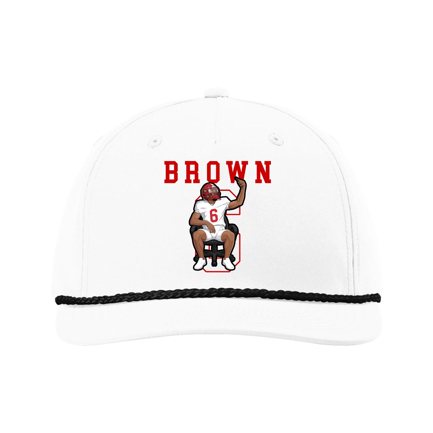 Five-Panel Classic Rope Cap — Shirsey in White