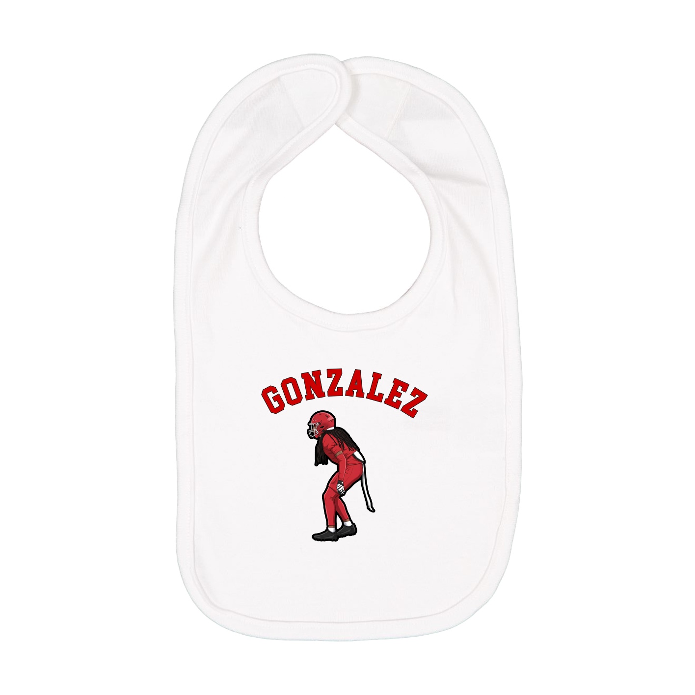 Infant Bib — Shirsey Arch in White