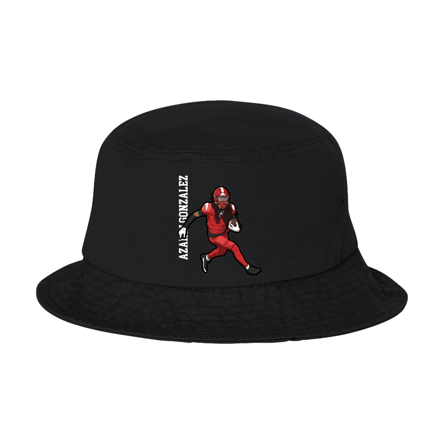 Bucket Cap — Name Vertical in Black