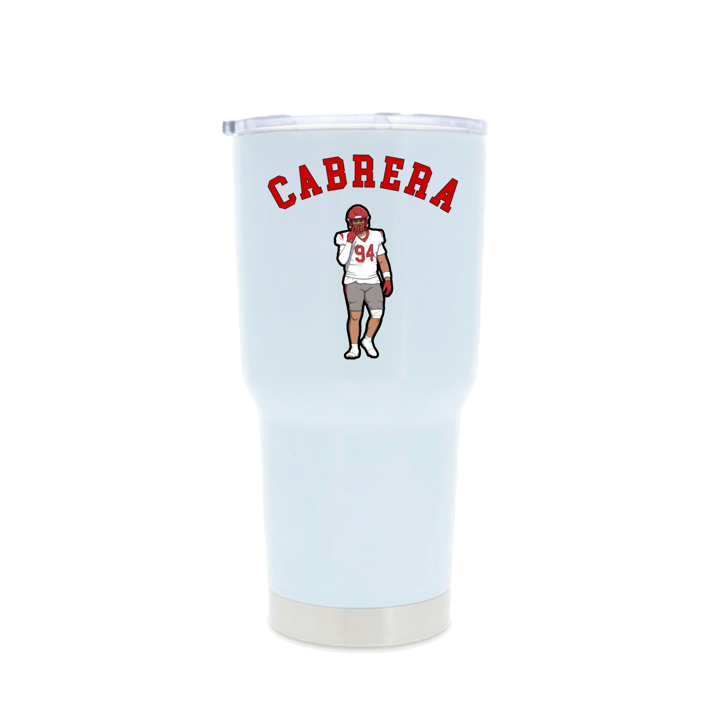 30oz Stainless Steel Tumbler — Shirsey Arch in White