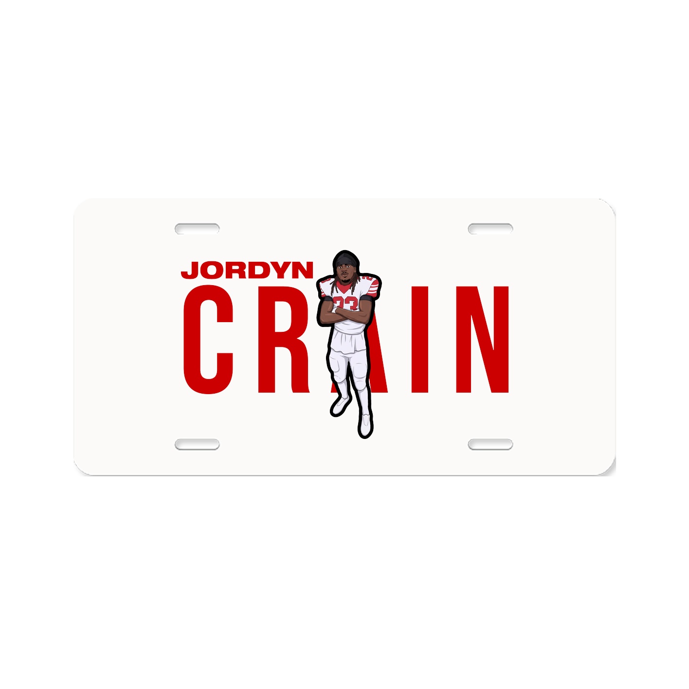 License Plate — Player Name in Classic