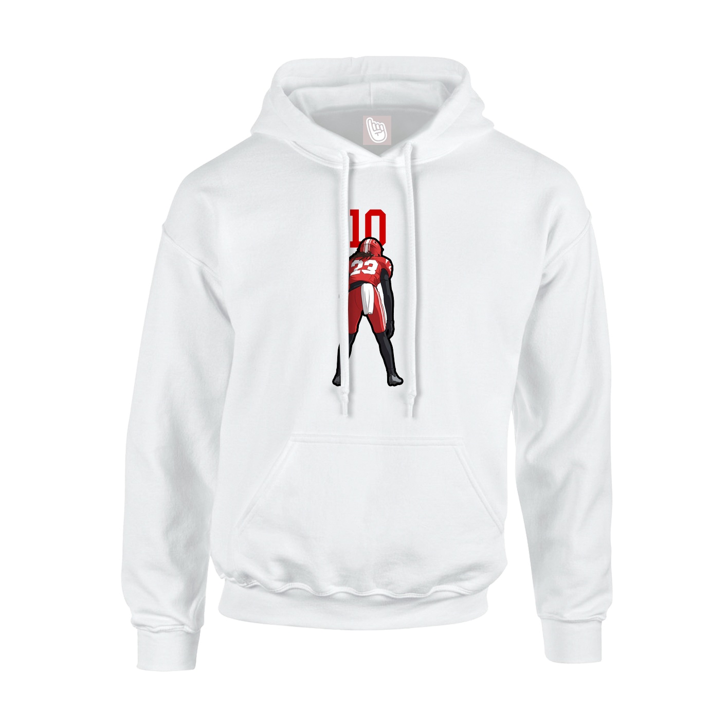 Hoodie — Number Top in White