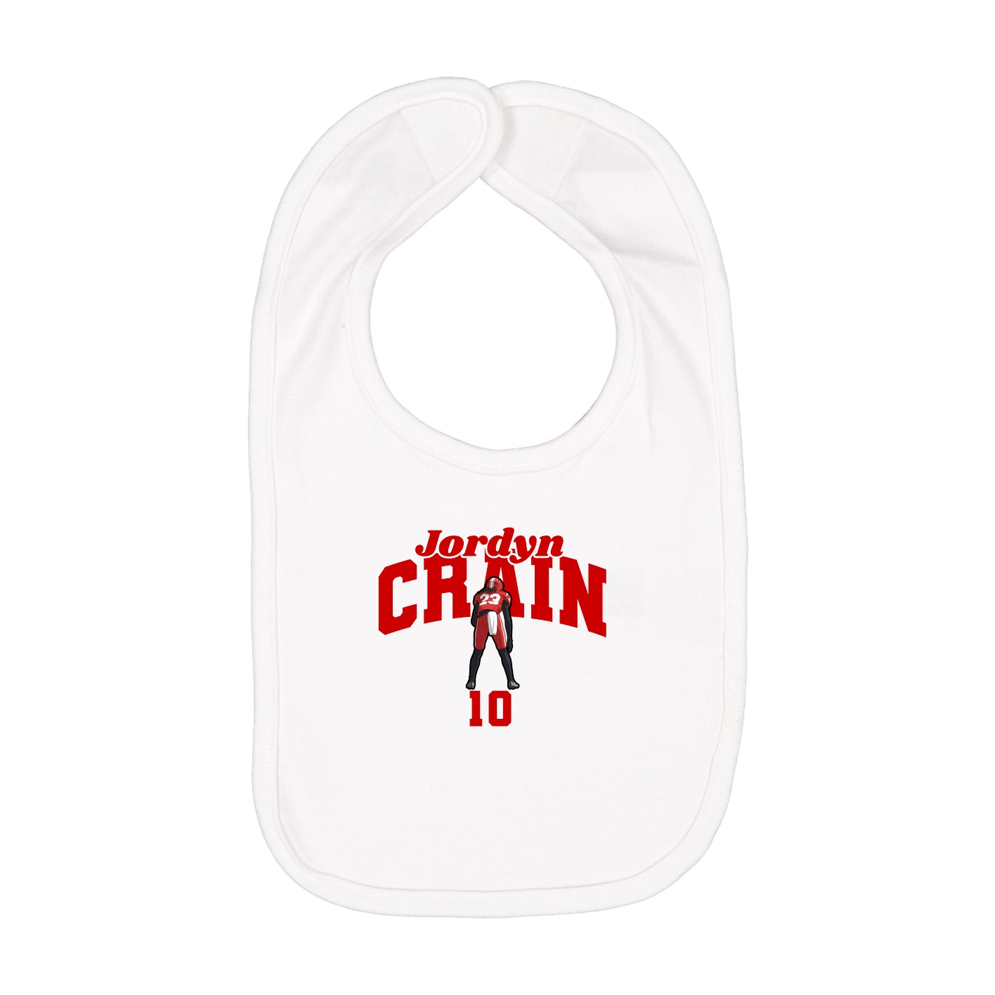 Infant Bib — Signature Arch in White