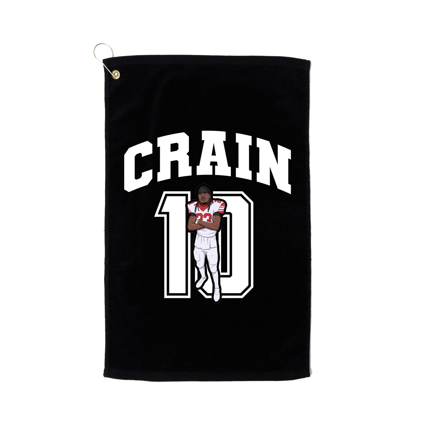 Golf Towel — Number in Black
