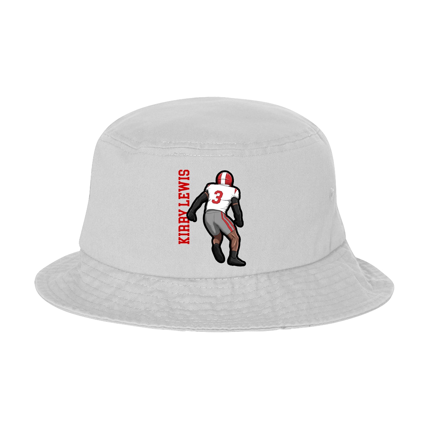 Bucket Cap — Name Vertical in White