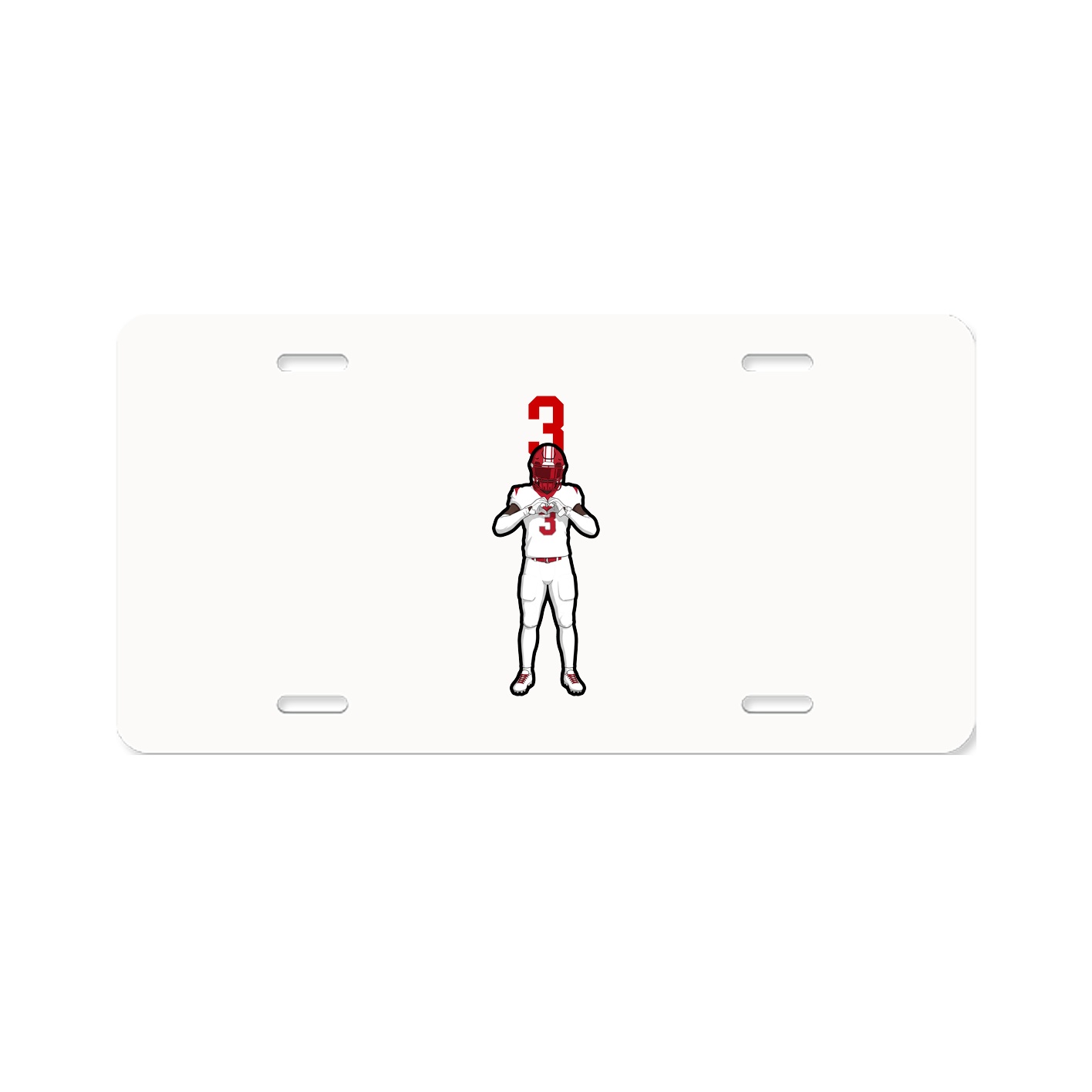 License Plate — Number Top in Classic