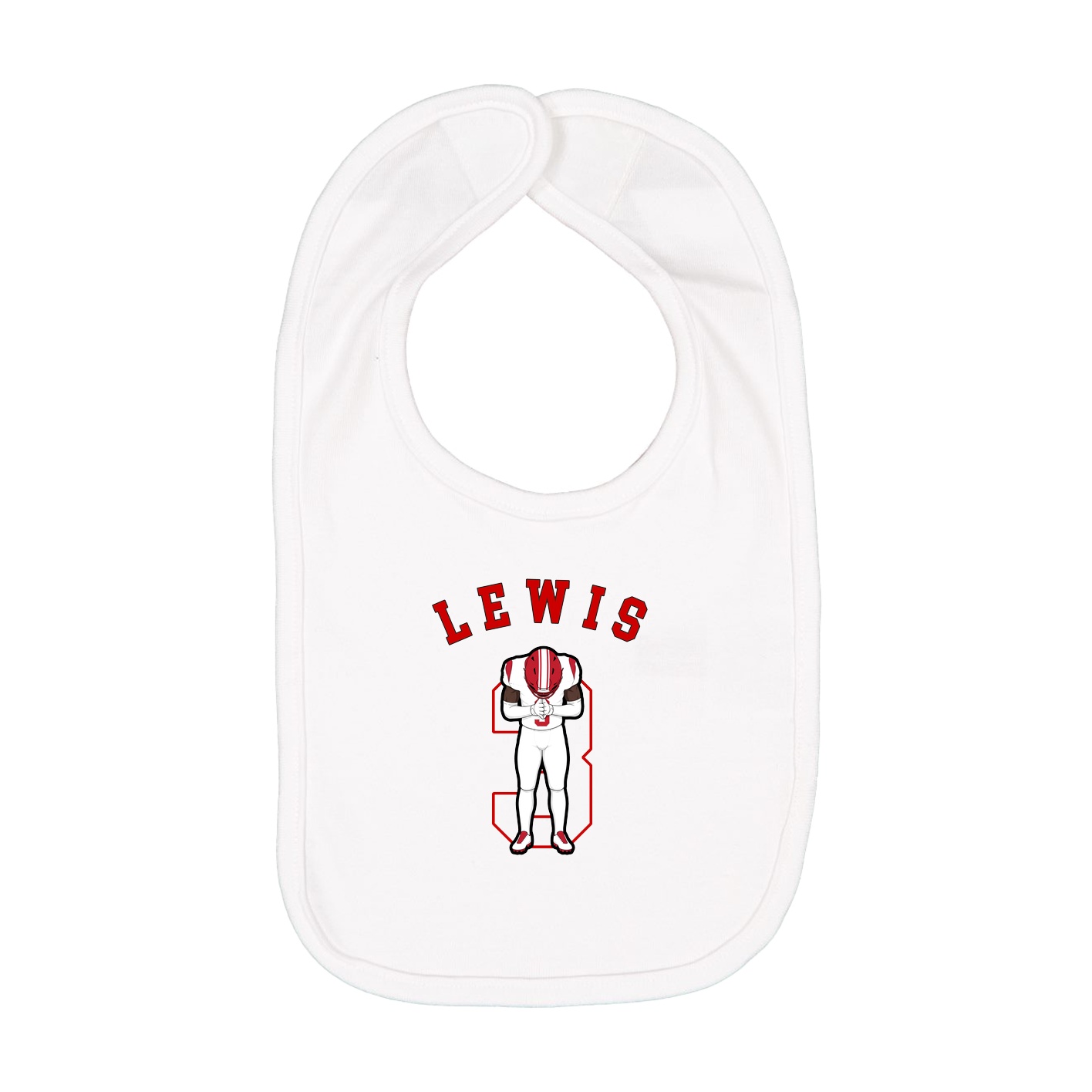 Infant Bib — Shirsey Arch in White