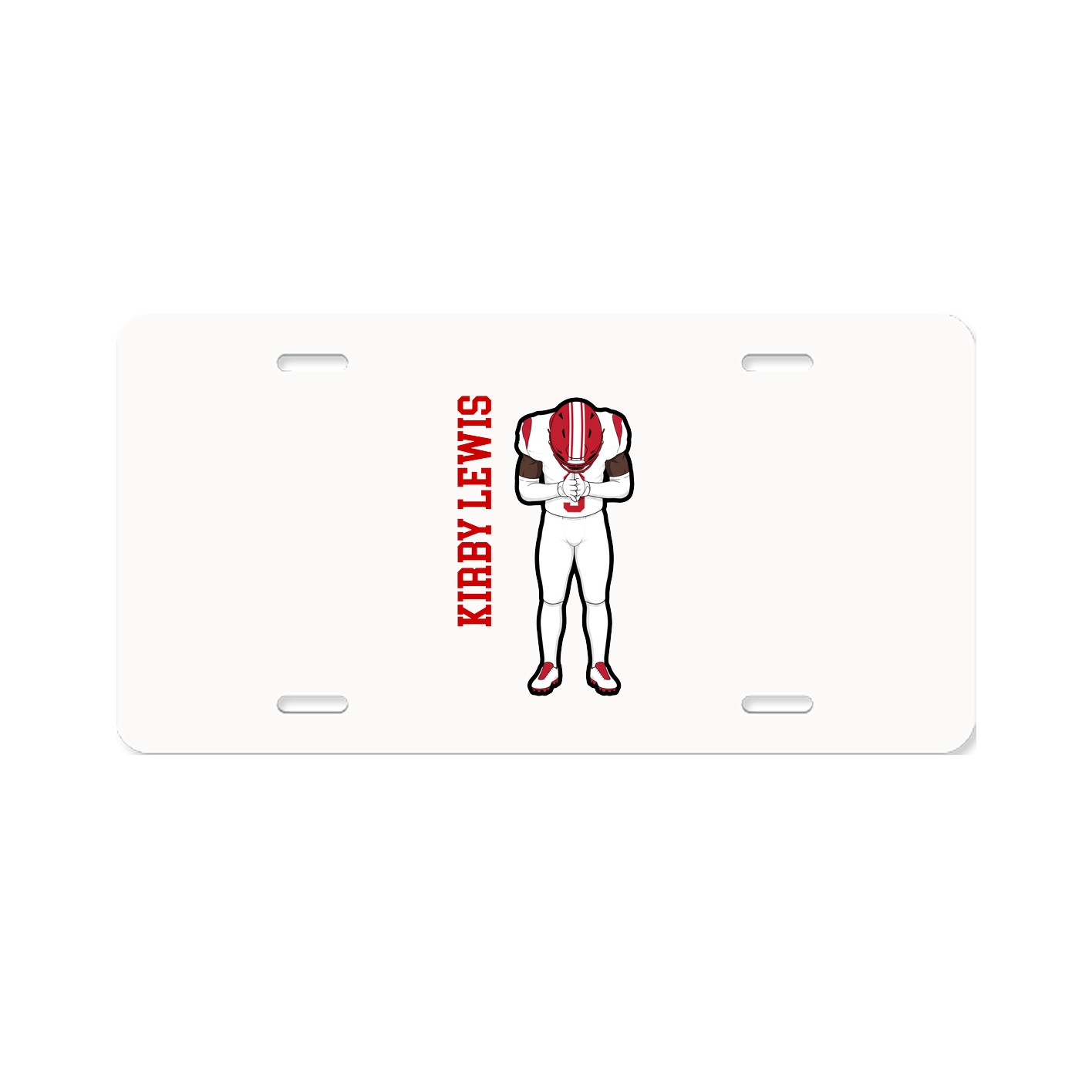 License Plate — Name Vertical in Classic
