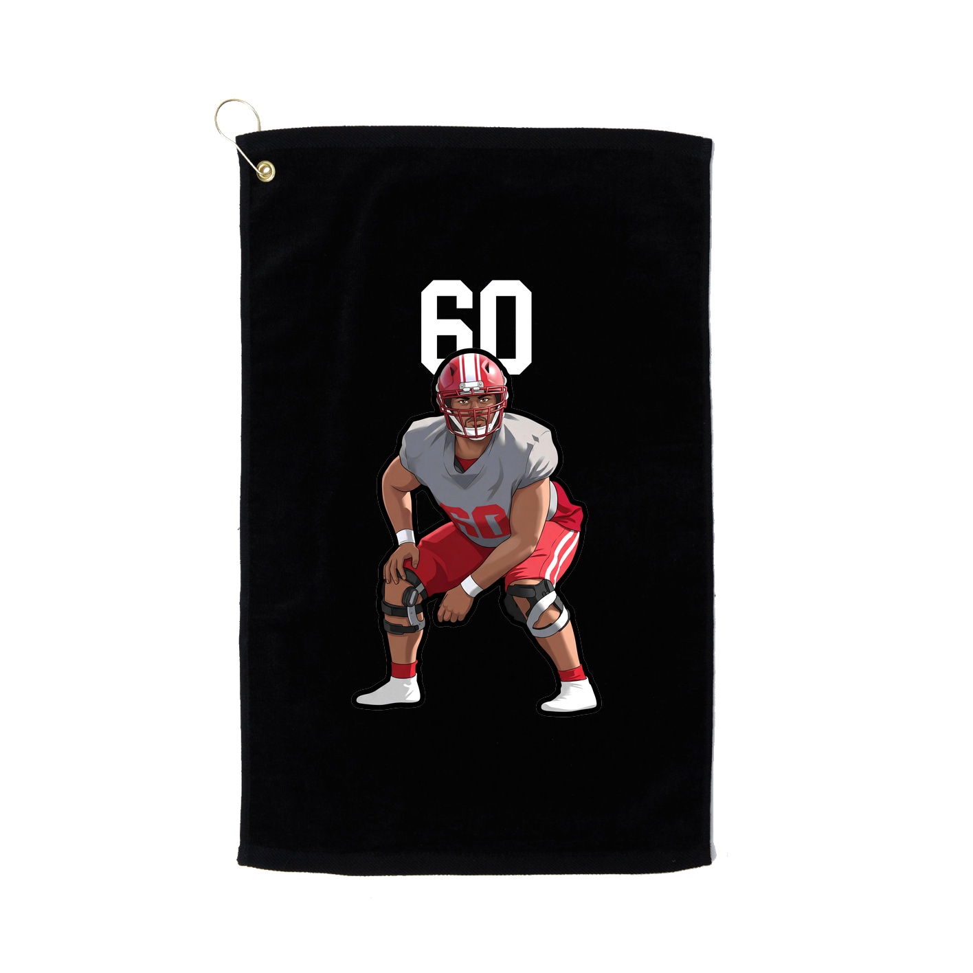 Golf Towel — Number Top in Black