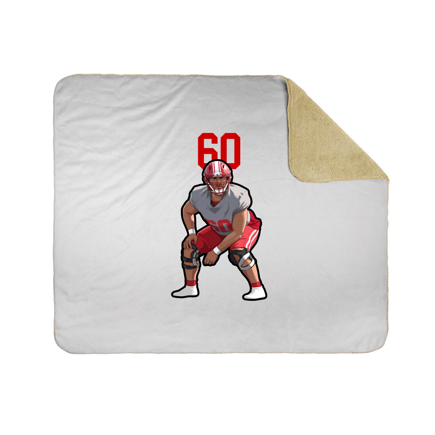 Throw Blanket — Number Top in White