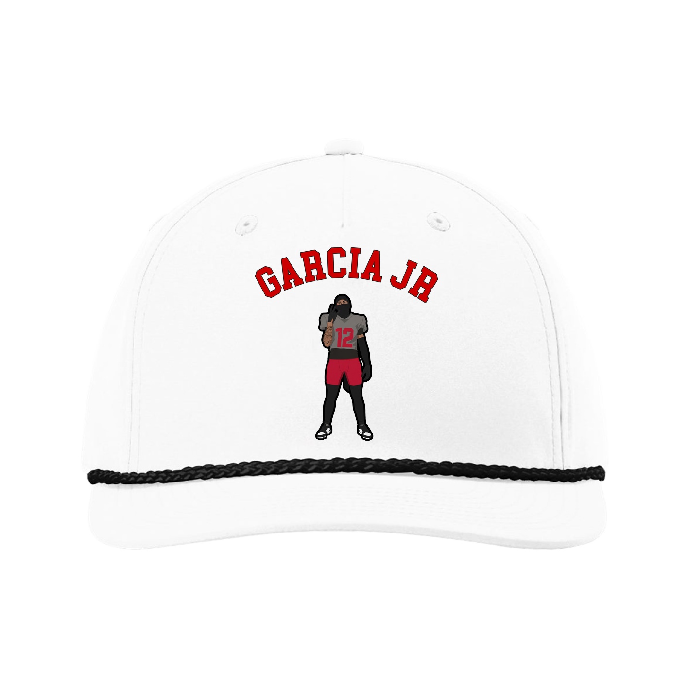 Five-Panel Classic Rope Cap — Shirsey Arch in White