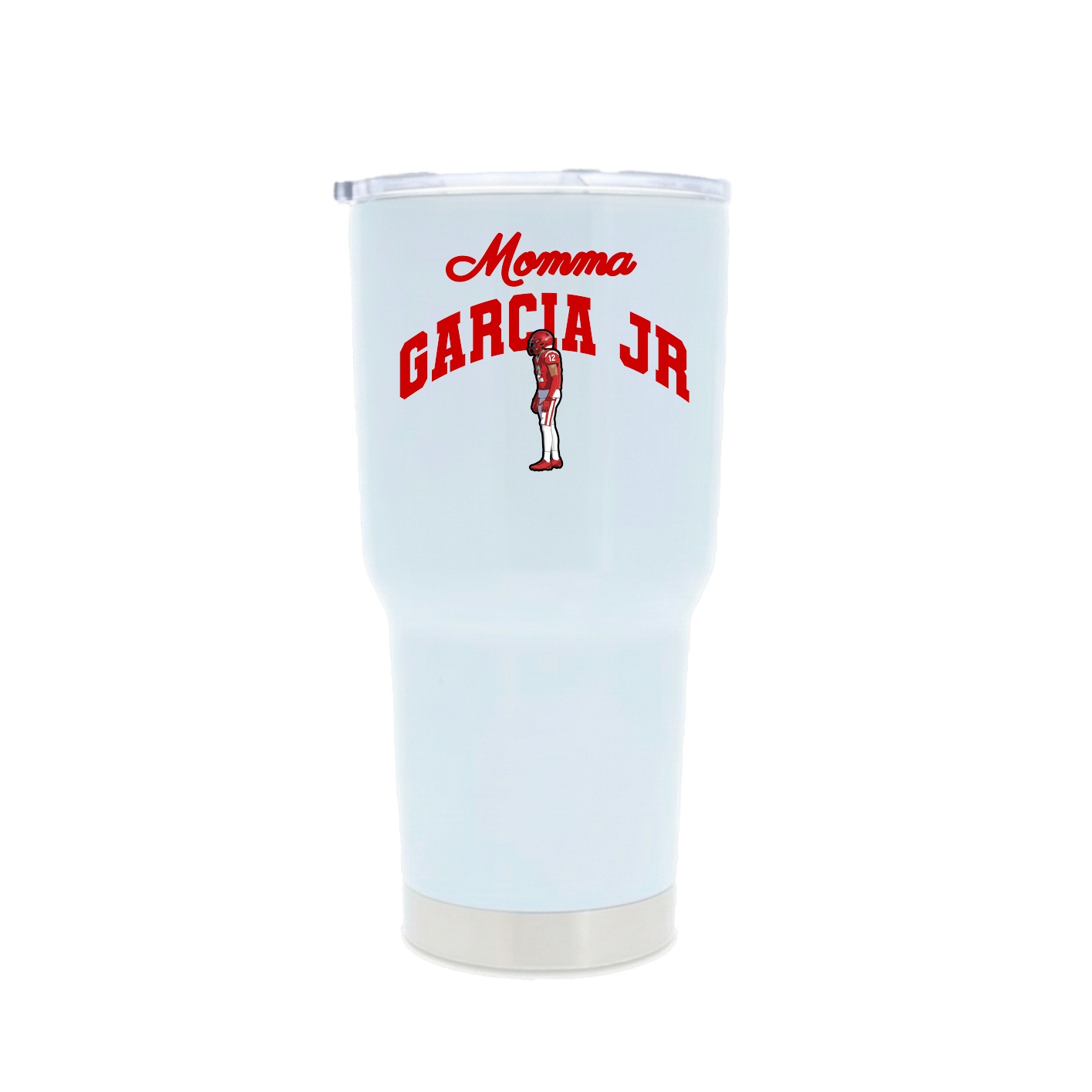 30oz Stainless Steel Tumbler — Mothers Day Arch in White