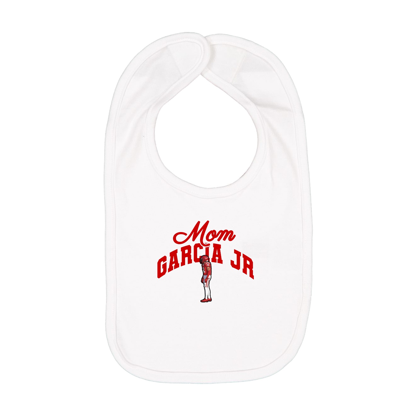 Infant Bib — Mothers Day Arch in White
