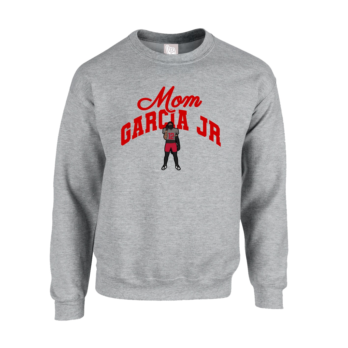 Fleece Crew — Mothers Day Arch in Grey