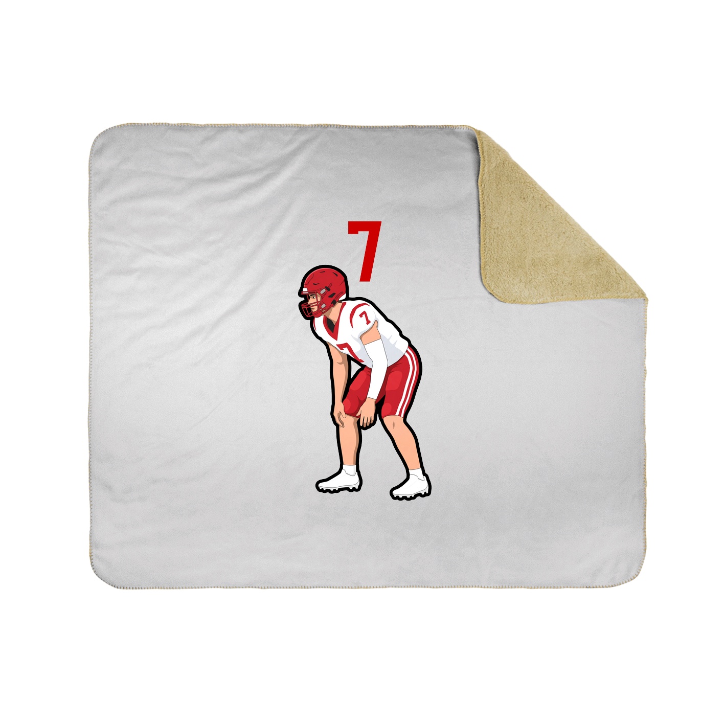 Throw Blanket — Number Top in White