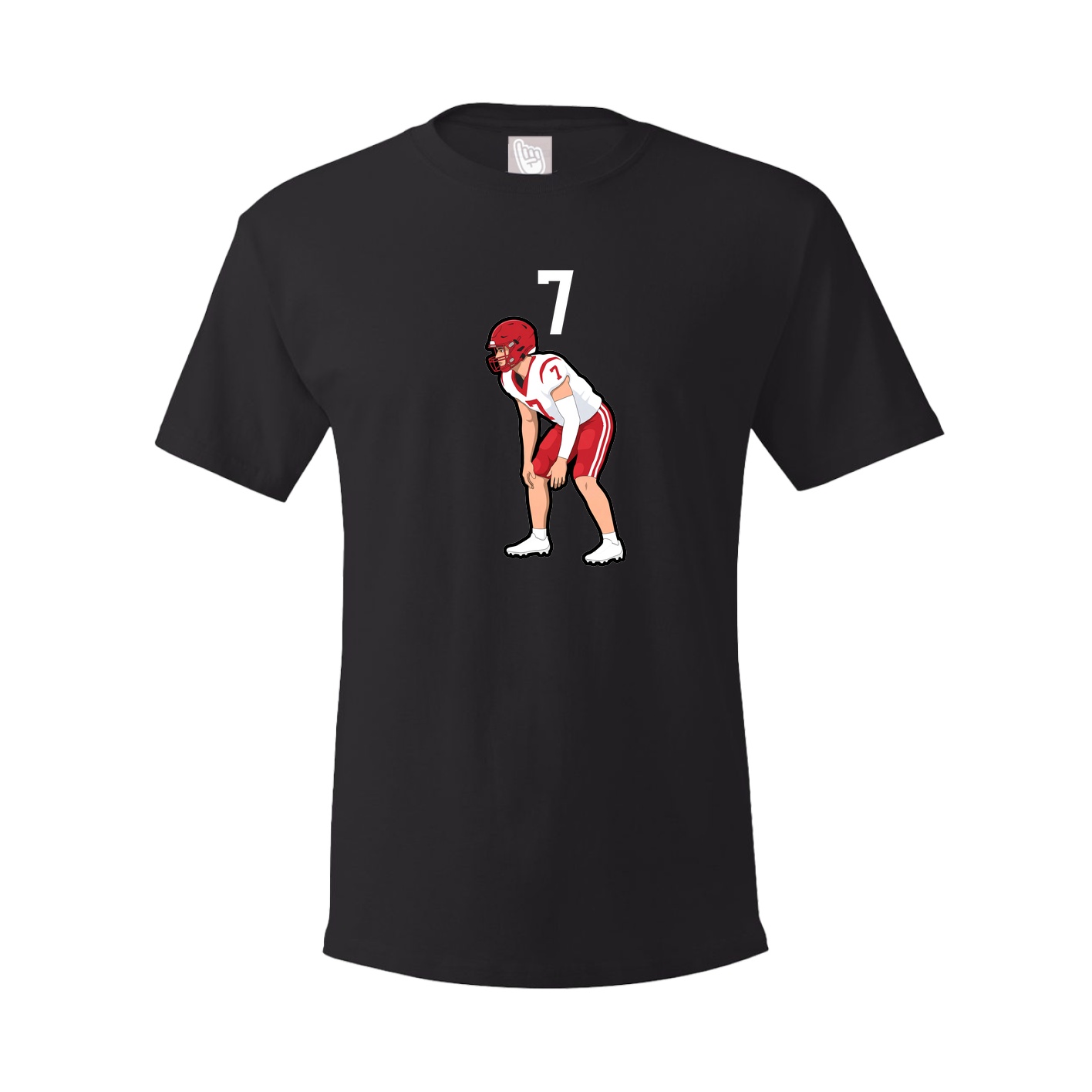 Youth Tee — Number Top in Black