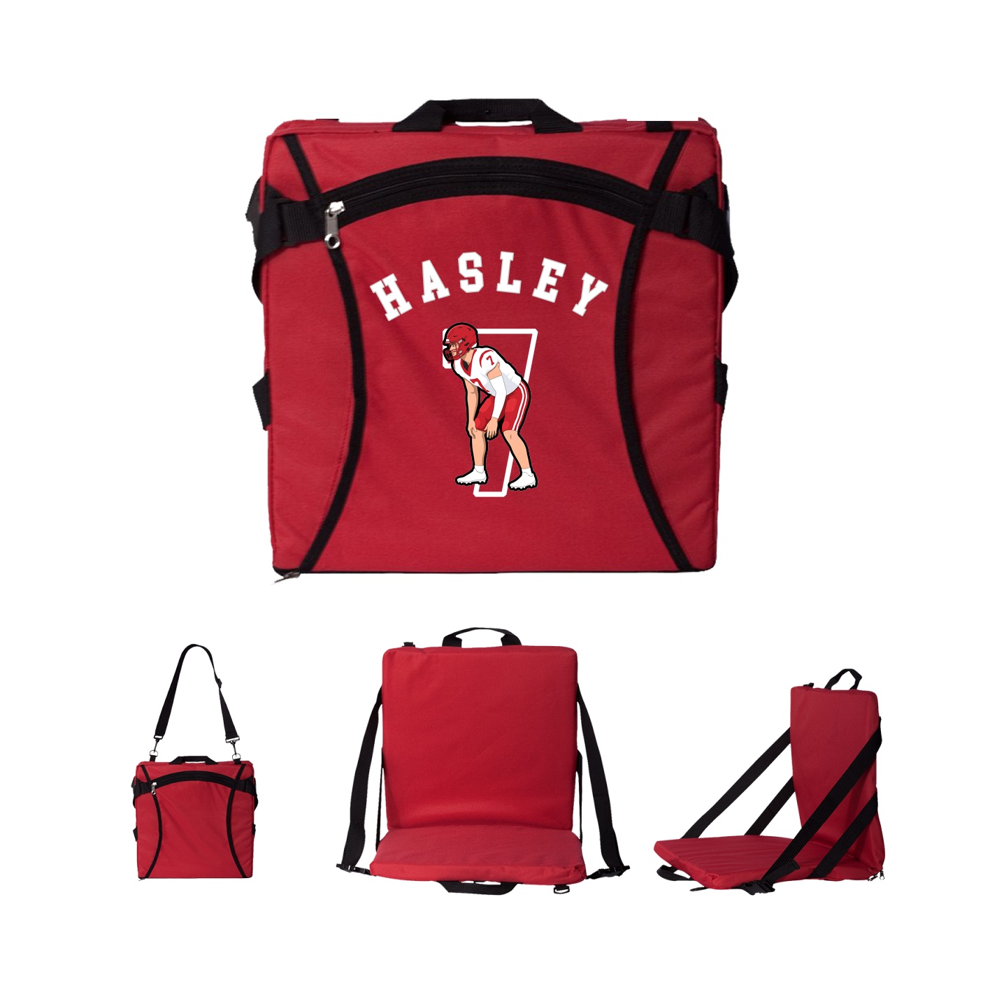 Folding Stadium Seat — Shirsey Arch in Red