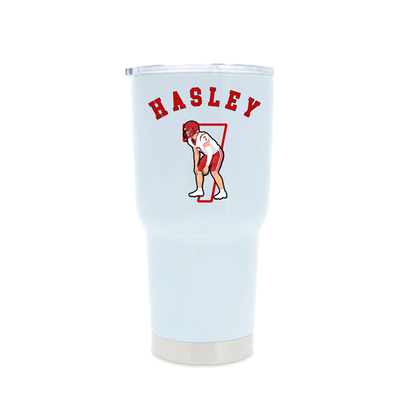 30oz Stainless Steel Tumbler — Shirsey Arch in White