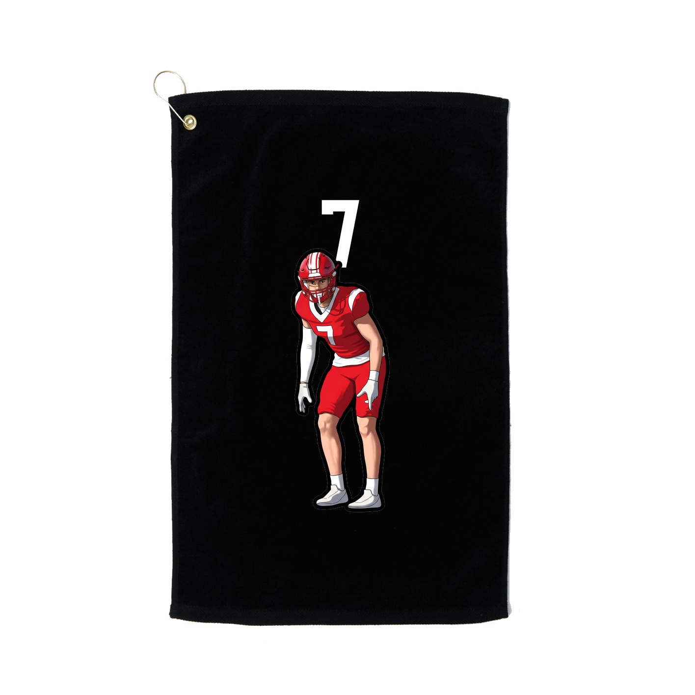 Golf Towel — Number Top in Black