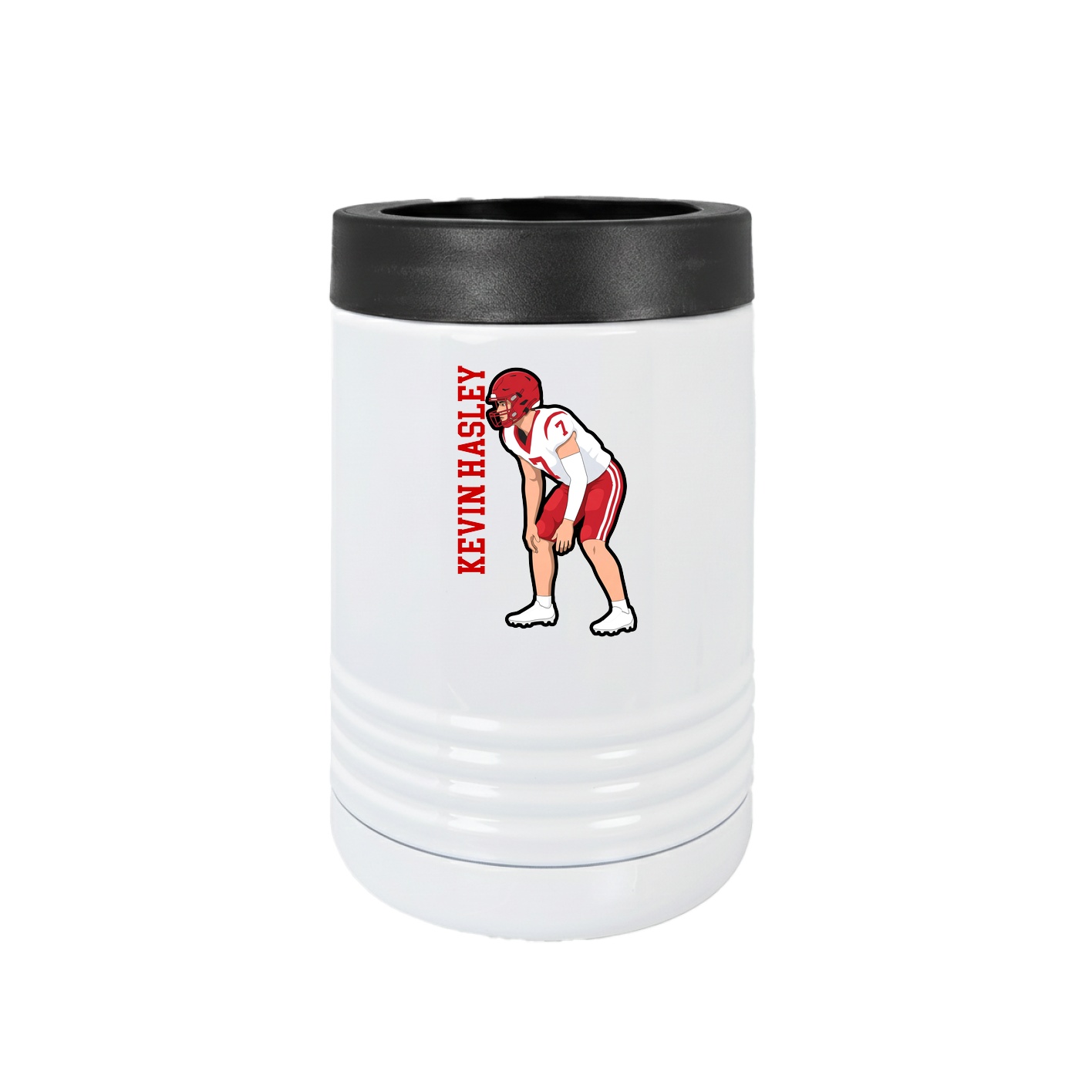 Beverage Holder — Name Vertical in White