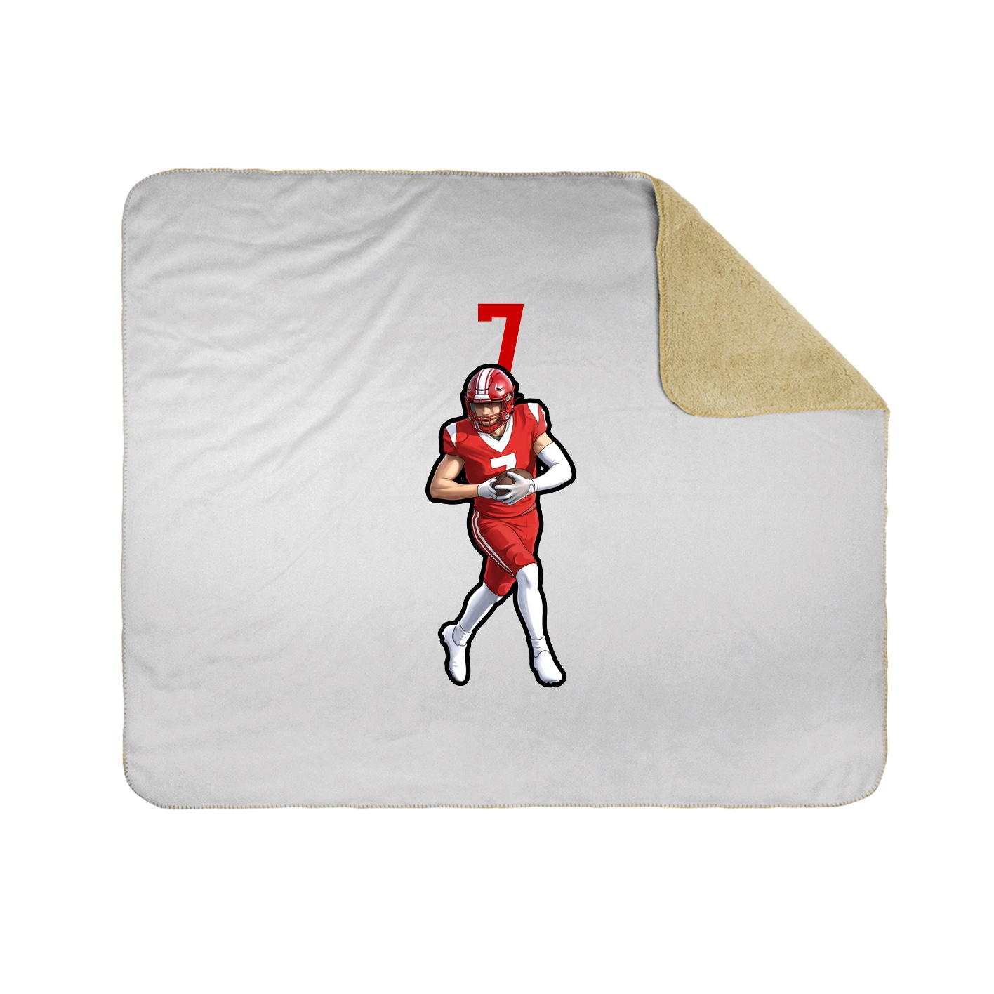 Throw Blanket — Number Top in White