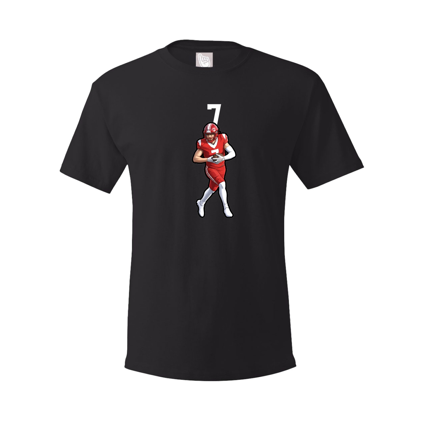 Youth Tee — Number Top in Black