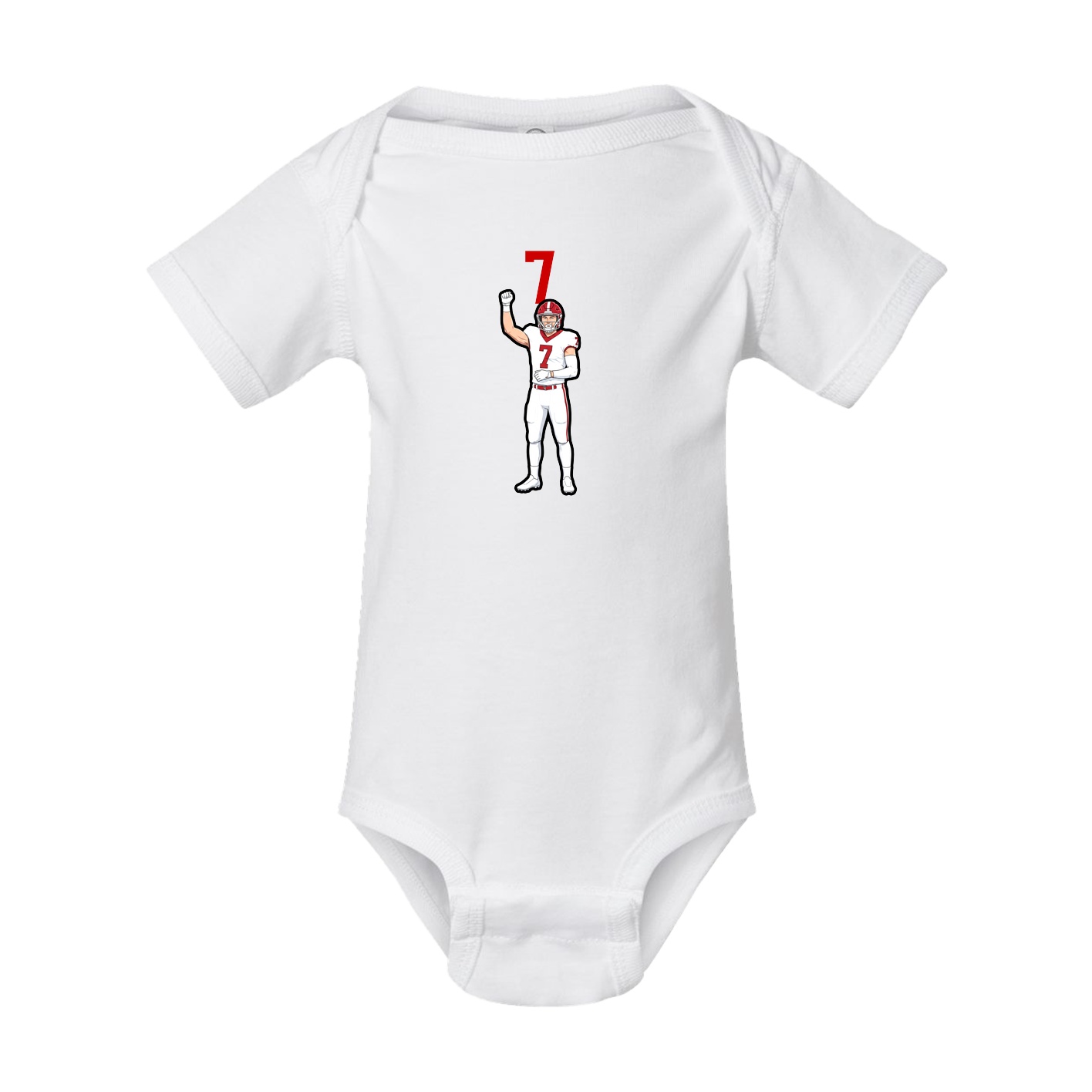 Baby Onesie — Number Top in White