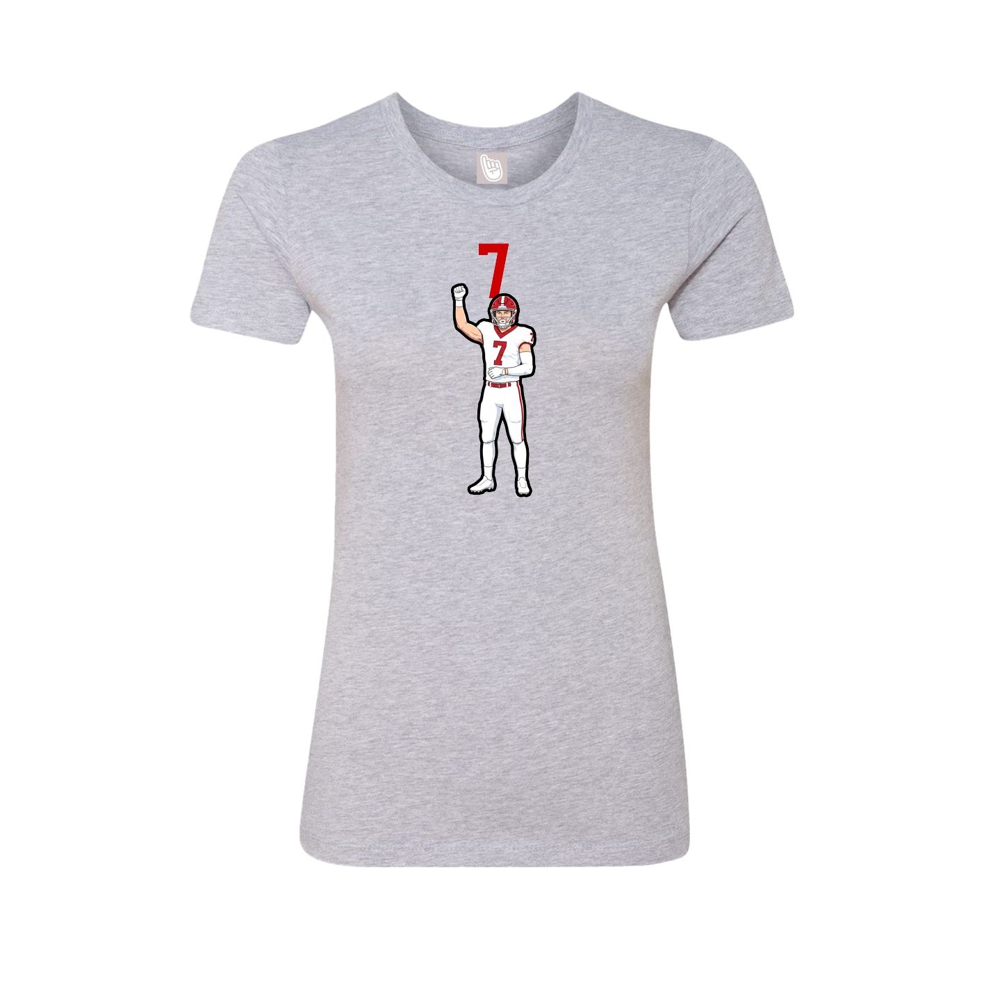 Womens Tee — Number Top in Grey