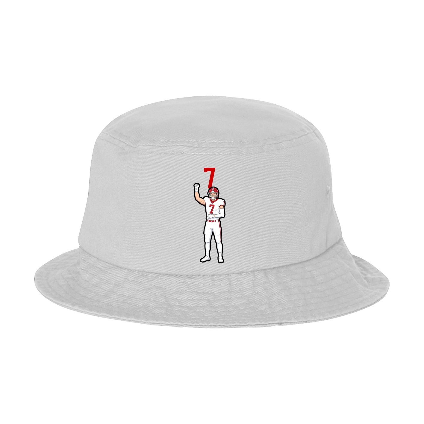 Bucket Cap — Number Top in White