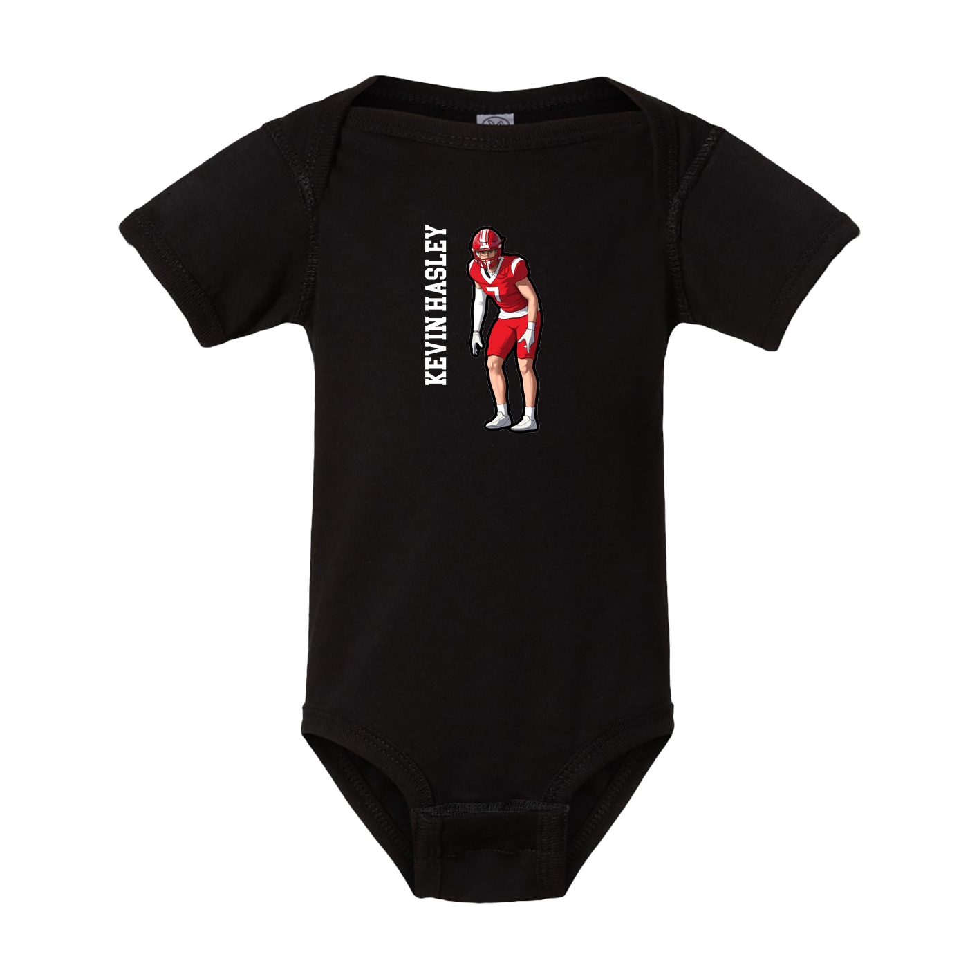 Baby Onesie — Name Vertical in Black