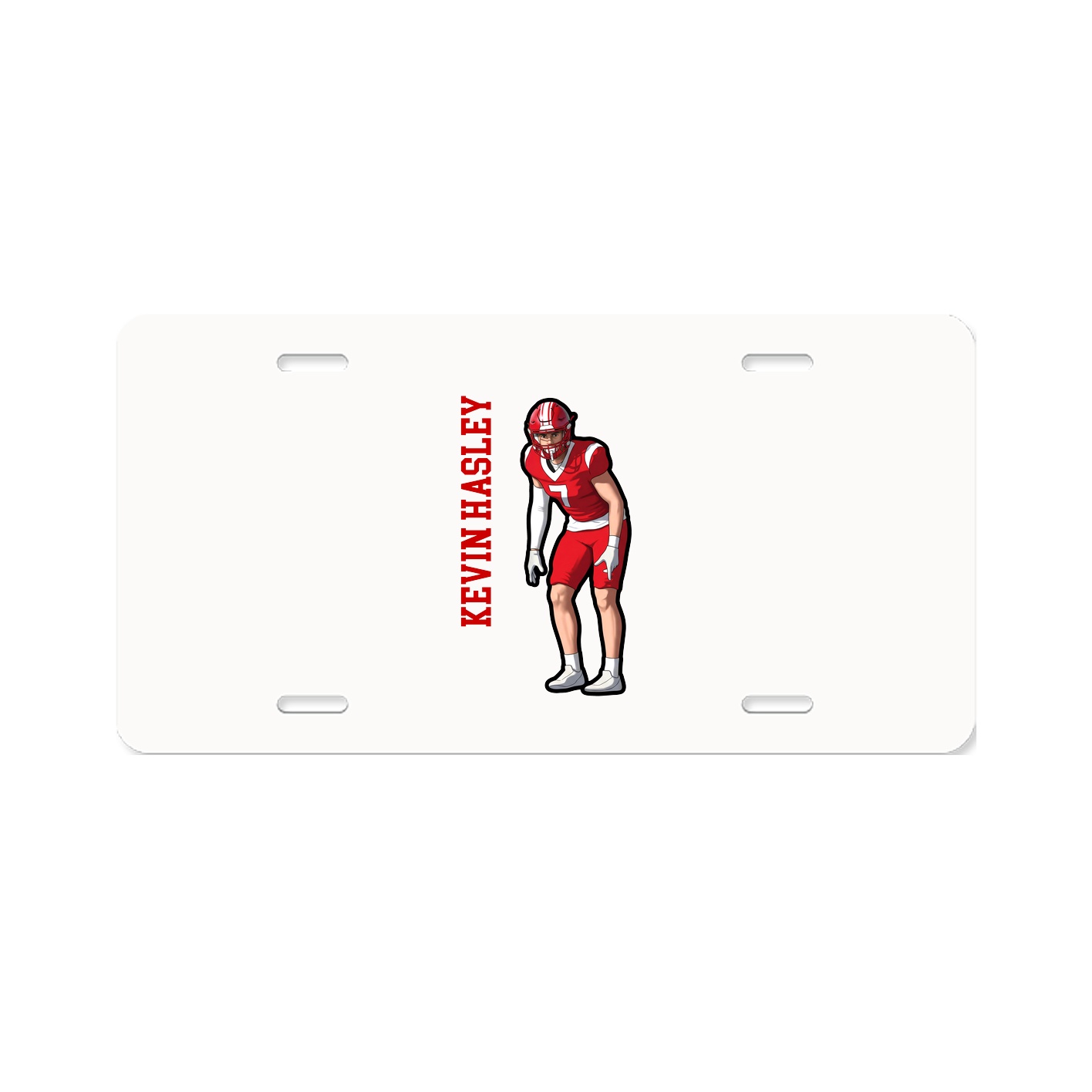 License Plate — Name Vertical in Classic