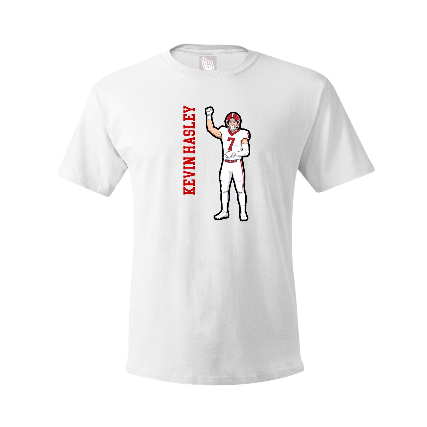 Tee — Name Vertical in White